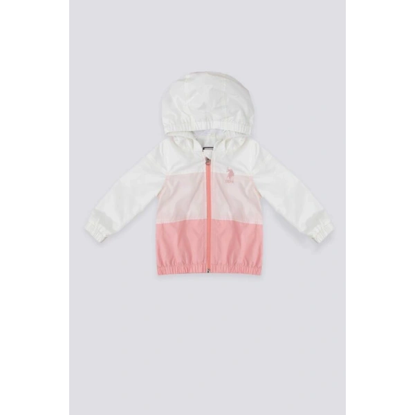 Pink Krem Kız Bebek Yağmurluk