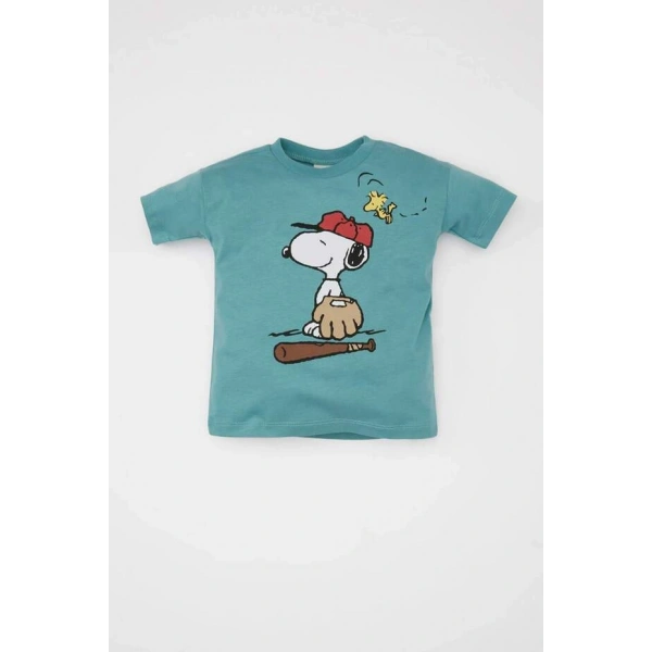 DEFACTO Erkek Bebek Bisiklet Yaka Kısa Kollu T-shirt