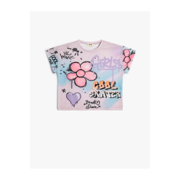 KOTON Kız Çocuk Desenli T-Shirt