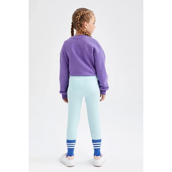 DEFACTO Kız Çocuk Slim Fit Basic Kapri Boy Tayt