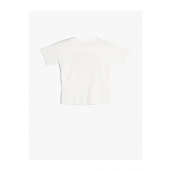 KOTON Erkek Bebek Kısa Kollu Bisiklet Baskılı Pamuklu T-shirt