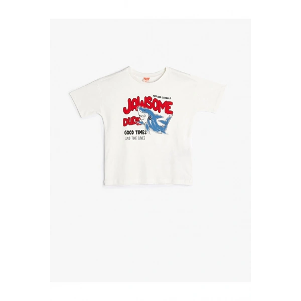 KOTON Erkek Bebek Kısa Kollu Bisiklet Baskılı Pamuklu T-shirt