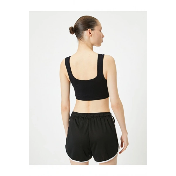 KOTON Spor Yarım Atlet Dikişsiz Fitilli Slim Fit Kapsız