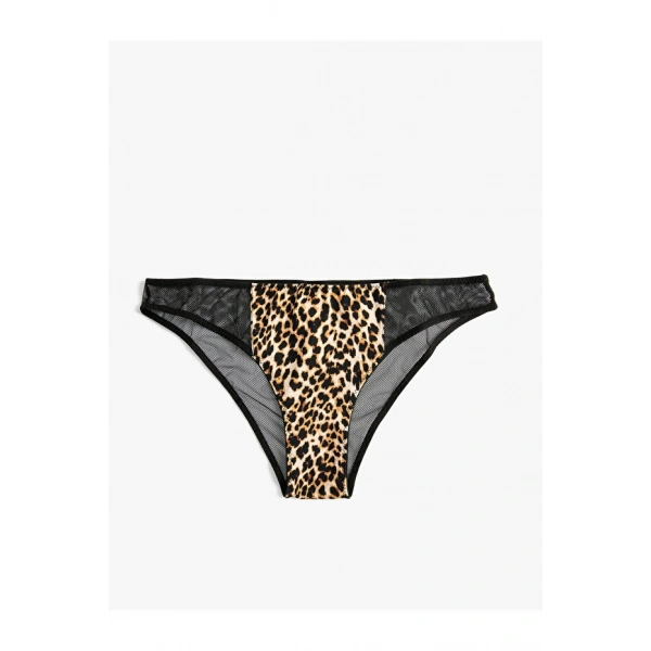 KOTON Leopar Desenli Brief Külot