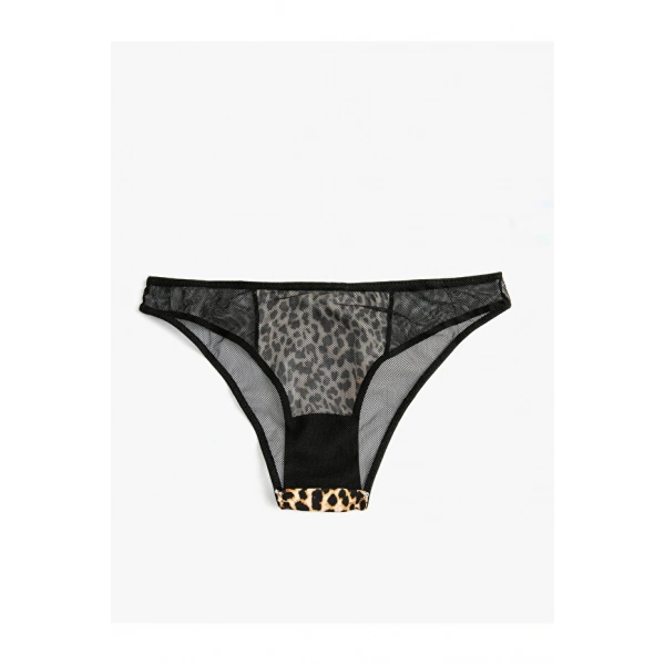KOTON Leopar Desenli Brief Külot