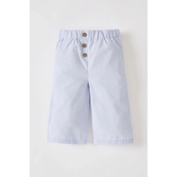 DEFACTO Kız Bebek Esnek Belli Poplin Pantolon
