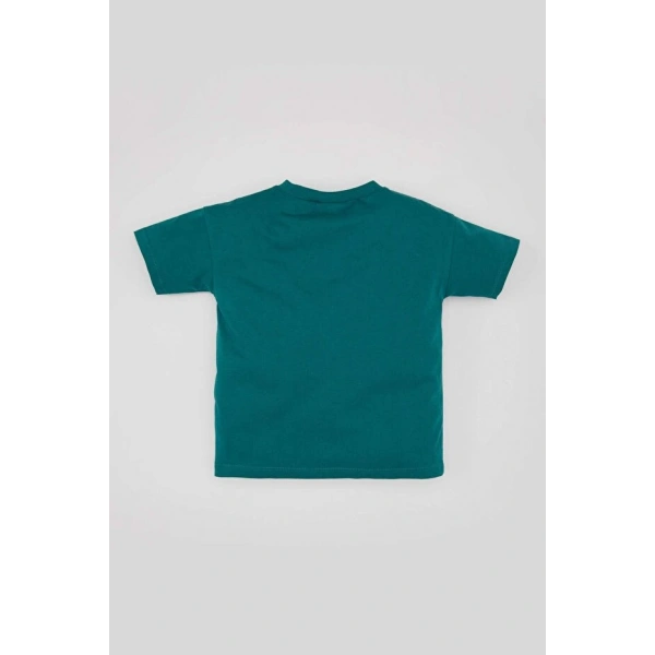 DEFACTO Erkek Bebek Bisiklet Yaka Baskılı Kısa Kollu T-shirt
