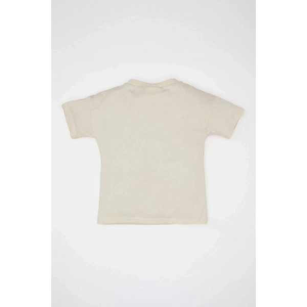 DEFACTO Erkek Bebek Bisiklet Yaka Kısa Kollu T-shirt
