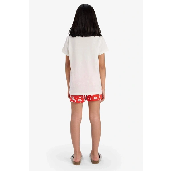 DEFACTO %100 Pamuklu Anime Baskılı Pijama Takımı Kız Çocuk