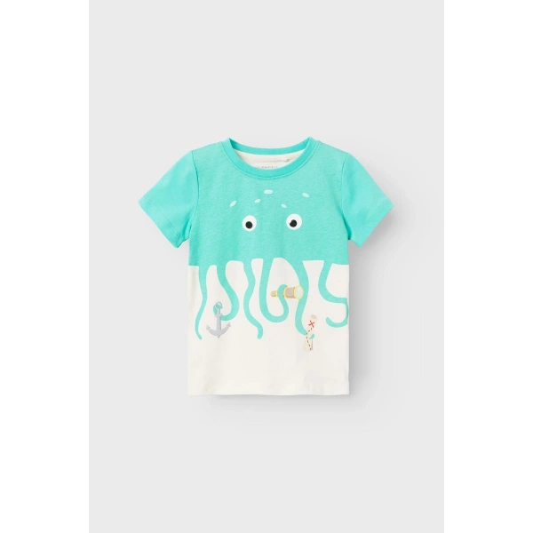 NAME IT Erkek Çocuk Ahtapot Baskılı T-shirt