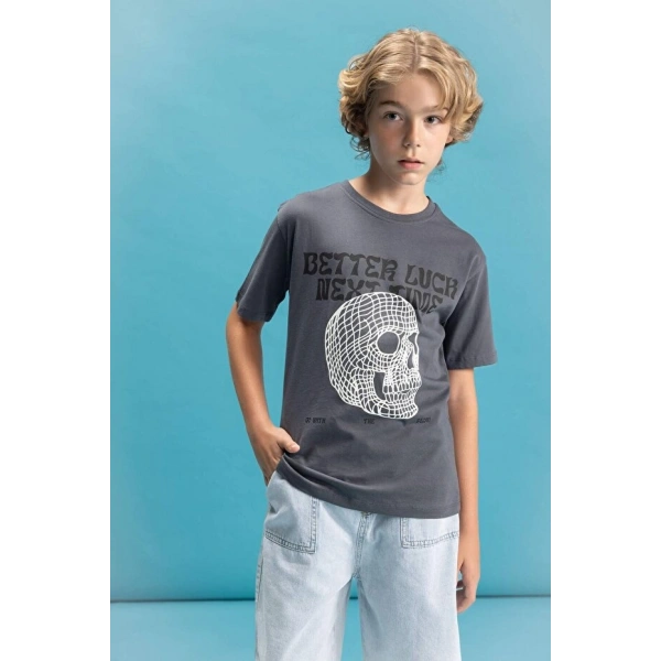 DEFACTO Erkek Çocuk Baskılı T-Shirt