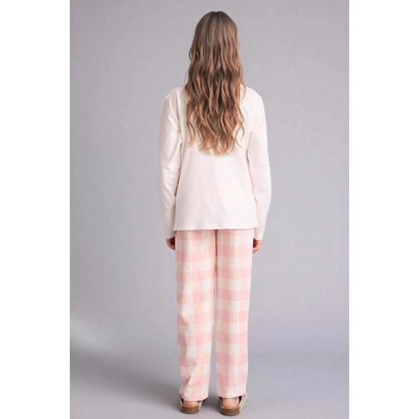 DEFACTO Kız Çocuk %100 Pamuklu 2li Pijama Takımı