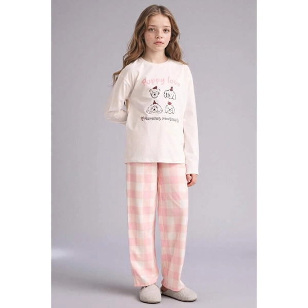 DEFACTO Kız Çocuk %100 Pamuklu 2li Pijama Takımı