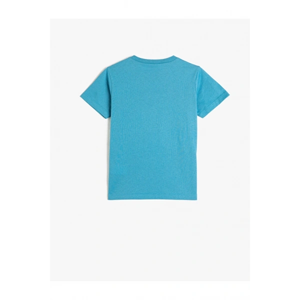 KOTON Kısa Kollu Bisiklet Yaka Pamuklu T-shirt
