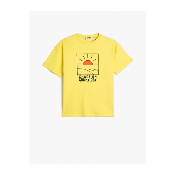 KOTON Erkek Çocuk Kısa Kollu Bisiklet Yaka Pamuklu T-shirt