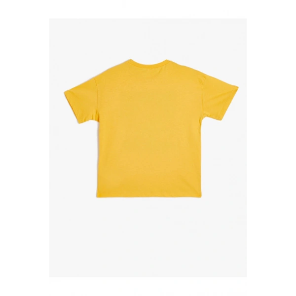 KOTON Erkek Çocuk Yaz Temalı Kısa Kollu Bisiklet Yaka Pamuklu T-shirt
