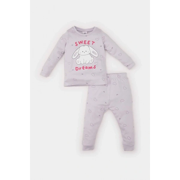 DEFACTO Kız Çocuk Baskılı Pijama