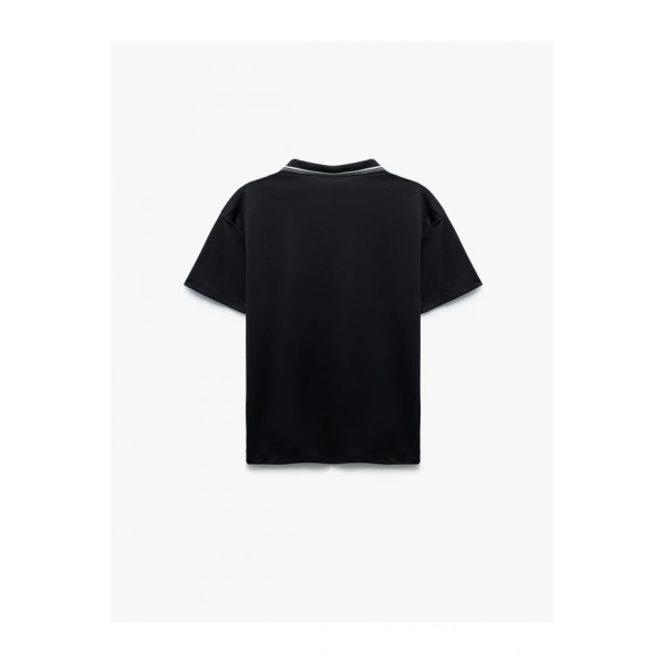 KOTON Erkek Polo Yaka Regular Fit Kısa Kollu Baskılı Spor Tişört