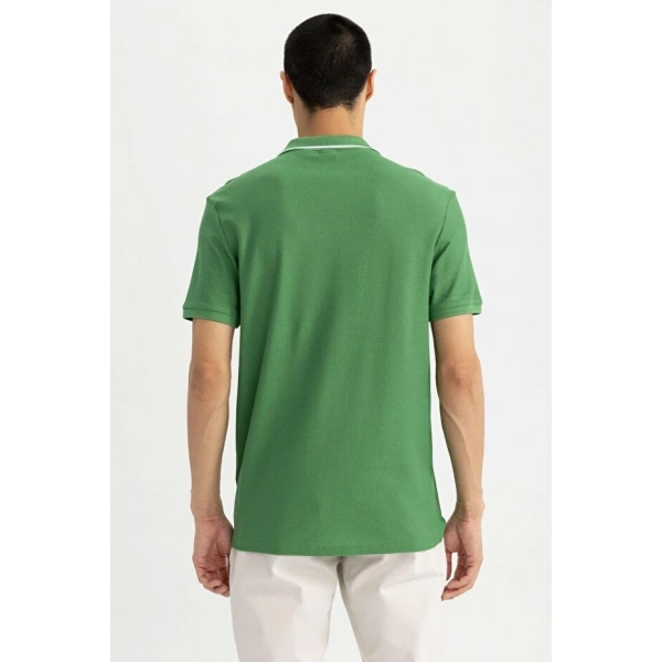 DEFACTO Erkek Modern Fit Polo Yaka Kısa Kollu Pamuklu Tişört