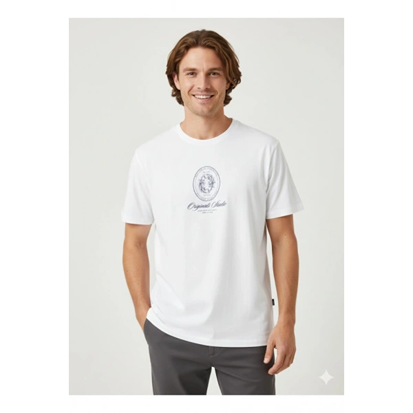 Jack & Jones Erkek Baskılı Tişört