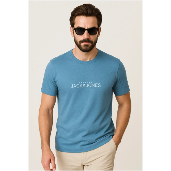 Jack & Jones Erkek Baskılı Tişört