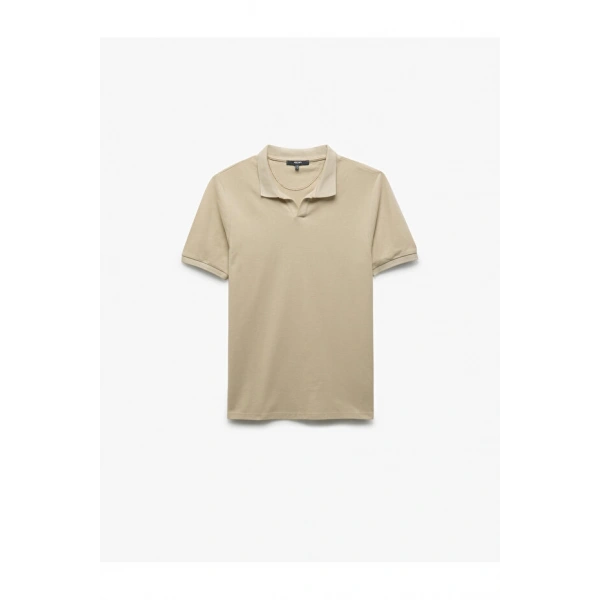KOTON Erkek Pamuklu Kısa Kollu Pike Kumaş Polo Yaka Slim Fit Tişört