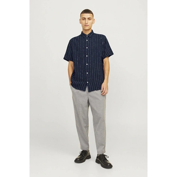 Jack & Jones Erkek Dokuma Kısa Kollu Gömlek
