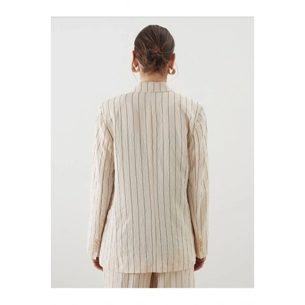 LC Waikiki Kadın Çizgili Blazer Ceket