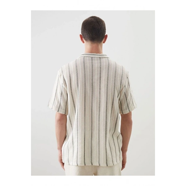 LC Waikiki Erkek Regular Fit Kısa Kollu Çizgili Gömlek