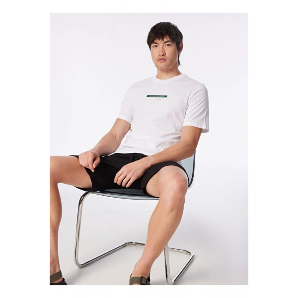 Jack & Jones Bisiklet Yaka Beyaz Erkek T-Shirt