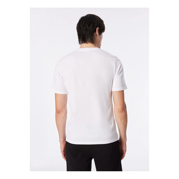 Jack & Jones Bisiklet Yaka Beyaz Erkek T-Shirt