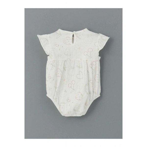 LC Waikiki Kız Bebek Baskılı Çıtçıtlı Bodysuit