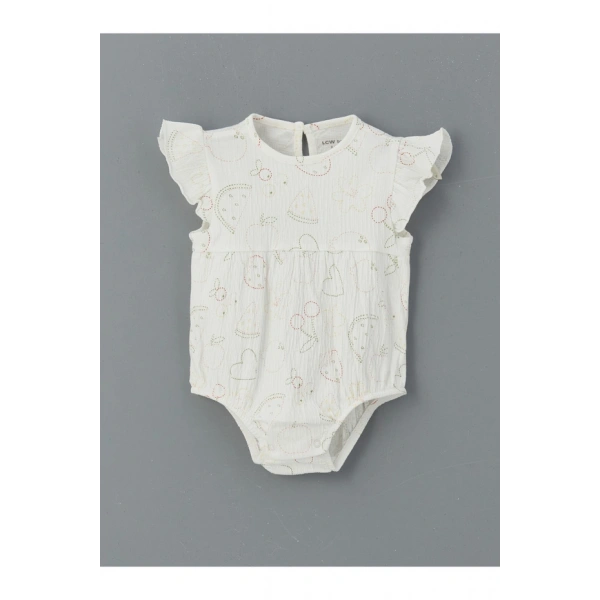 LC Waikiki Kız Bebek Baskılı Çıtçıtlı Bodysuit