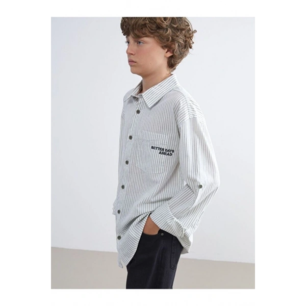 LC Waikiki Erkek Çocuk Kids Çizgili Gömlek