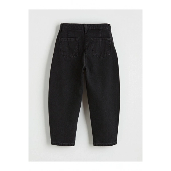 LC Waikiki Kız Çocuk Balloon Fit Nakışlı Jean Pantolon