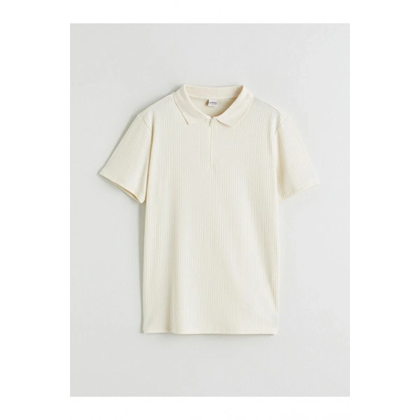 LC Waikiki Erkek Çocuk Bej Polo Yaka Tişört