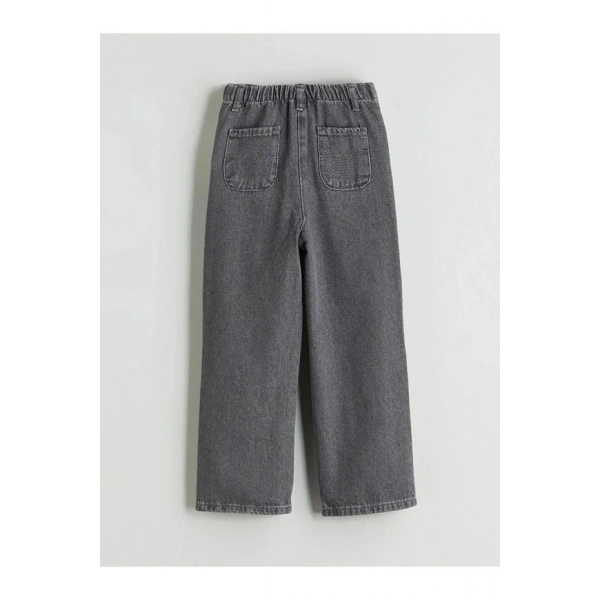 LC Waikiki Kız Çocuk Beli Ayarlanabilir Lastikli Jean Pantolon