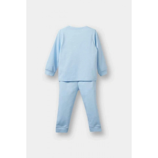 DEFACTO Erkek Çocuk Pamuklu Baskılı Beli Lastikli Pijama Takımı