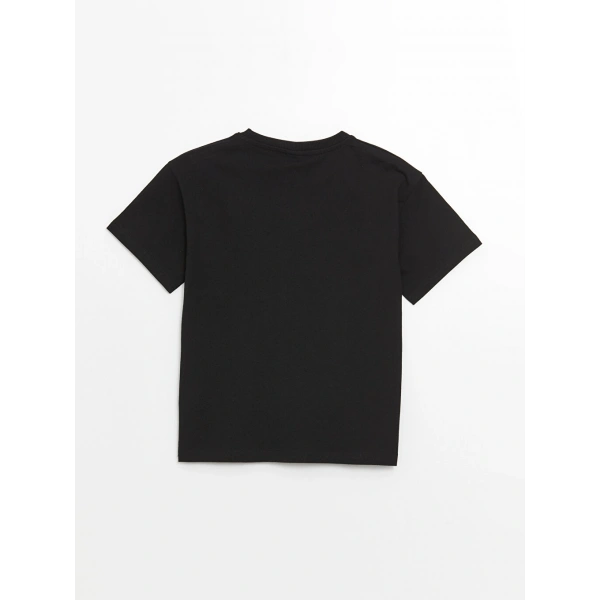 LC Waikiki Erkek Çocuk Siyah Oversize Bisiklet Yaka Tişört