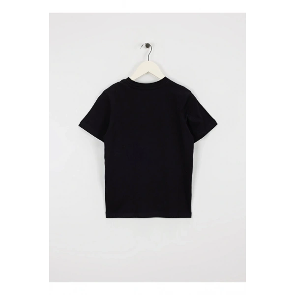 Jack & Jones Erkek Çocuk Baskılı Siyah T-Shirt
