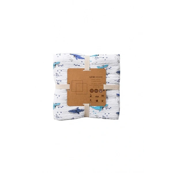 LC Waikiki Karışık Baskılı Erkek Bebek Müslin Örtü 85x85 Cm