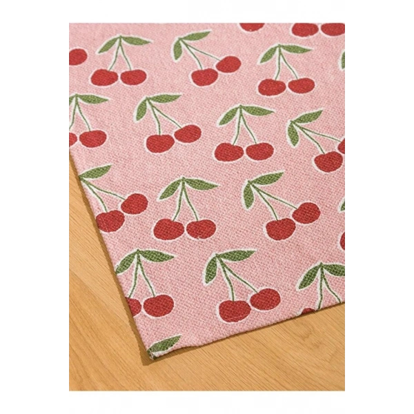 LC Waikiki Karışık Kiraz Baskılı Halı 70x140 Cm