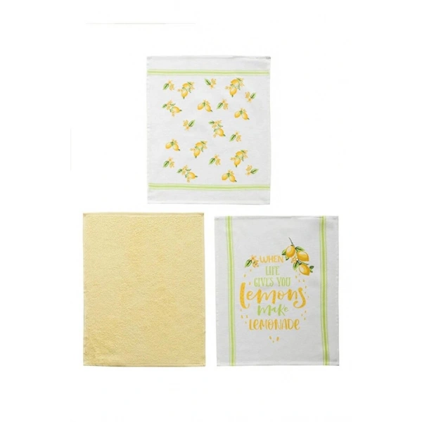 LC Waikiki Karışık Baskılı Kurulama Bezi 3 lü 40x60 Cm