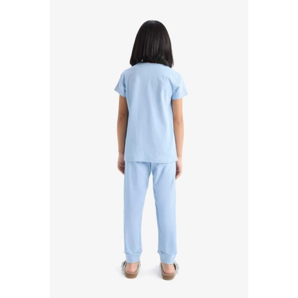 Defacto Kız Çocuk Kısa Kollu Pijama Takımı