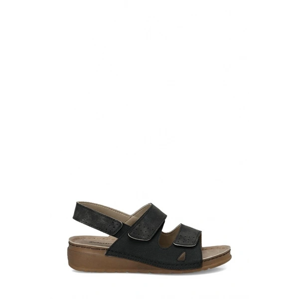 Polaris Kadın Siyah Comfort Sandalet