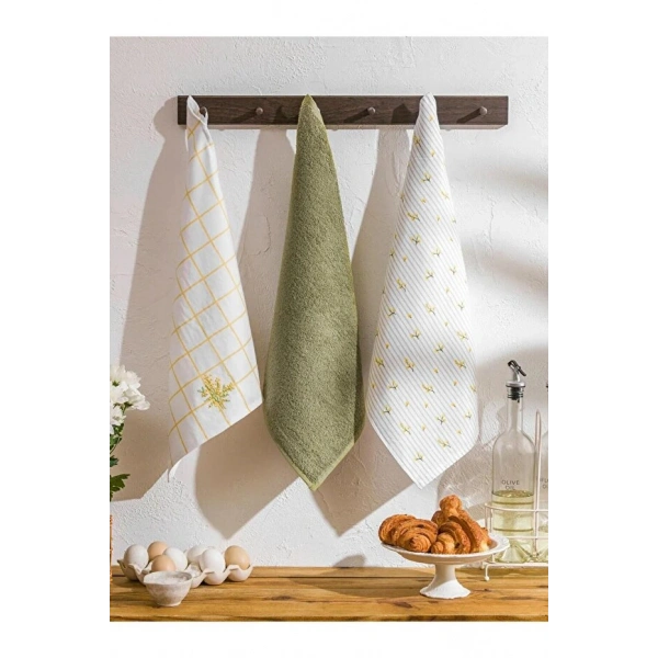 LC Waikiki Karışık Baskılı Kurulama Bezi 3 lü 40x50 Cm