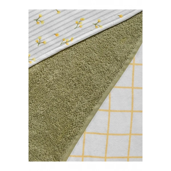 LC Waikiki Karışık Baskılı Kurulama Bezi 3 lü 40x50 Cm