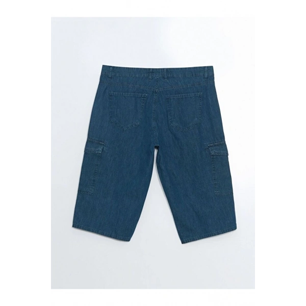 LC Waikiki Erkek Yeşil Standart Kalıp Jean Şort