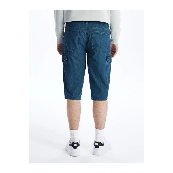 LC Waikiki Erkek Standart Kalıp Jean Bermuda Şort