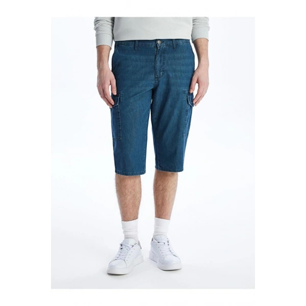 LC Waikiki Erkek Standart Kalıp Jean Bermuda Şort
